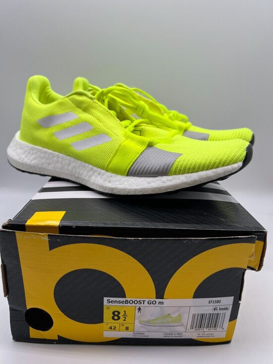adidas Men\'s Senseboost GO Running Shoes Neon/Yellow Sneakers EF1580 Size 8.5 main image 6